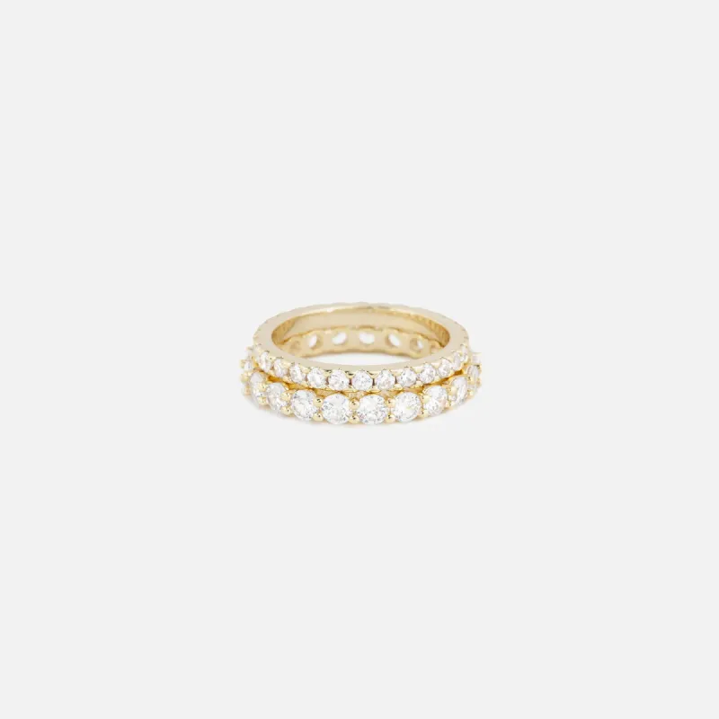 SHASHI Vroom Ring Set - Gold sold by Kith