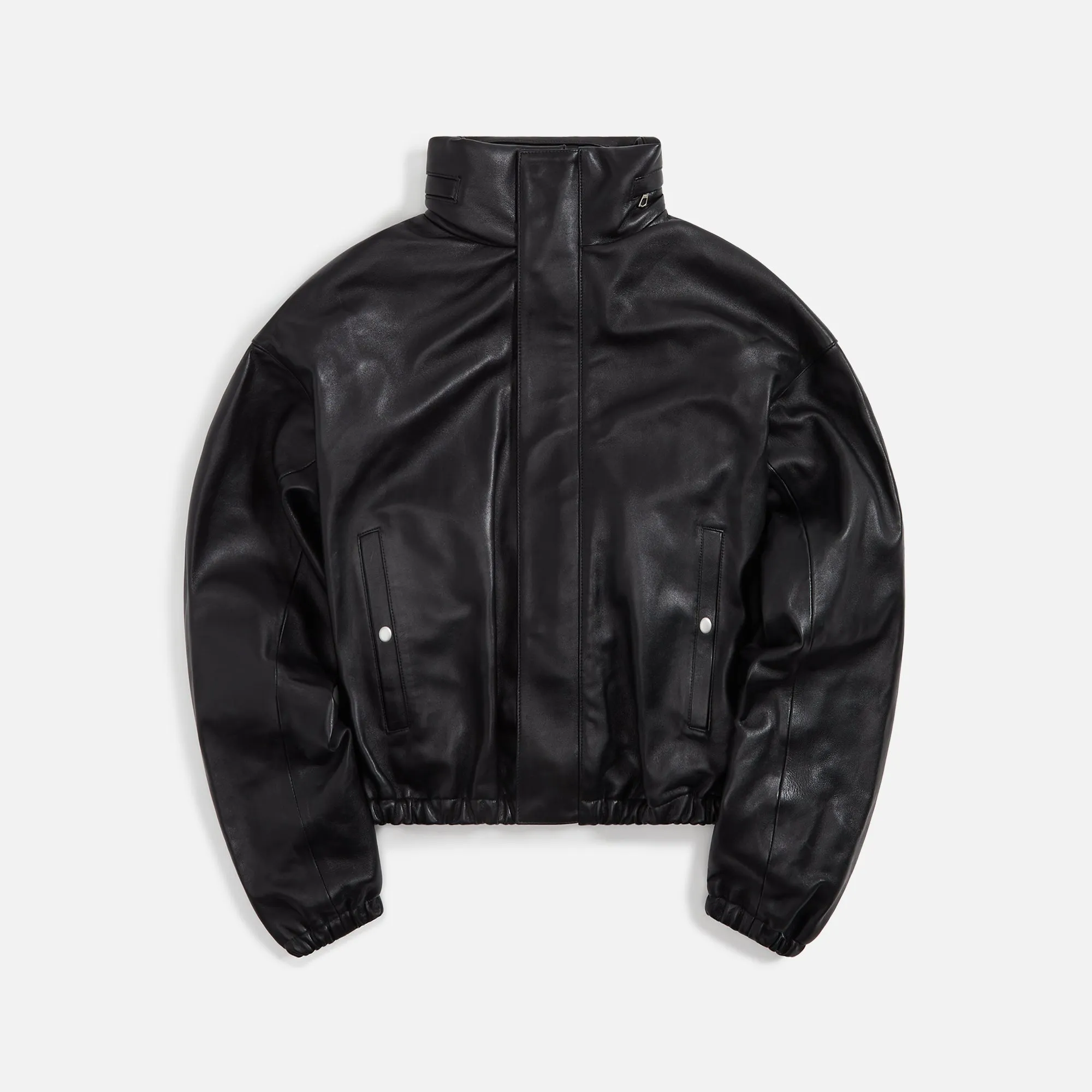 John Elliott Leather Jumper Jacket - Black sold by Kith