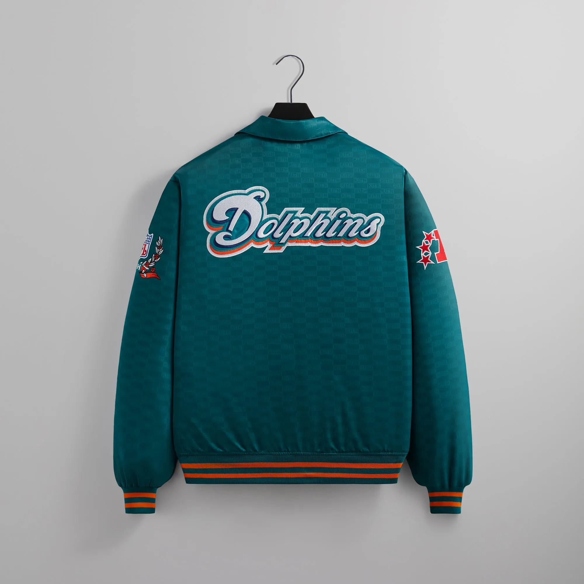 Kith for the NFL: Dolphins Satin Bomber Jacket - Center sold by Kith product image thumbnail 2
