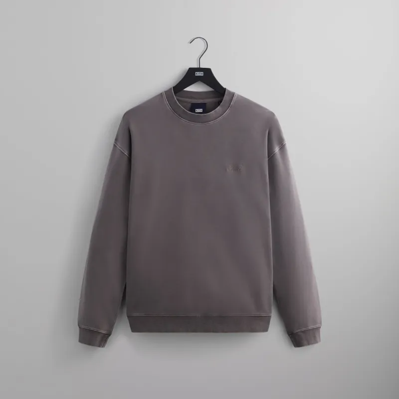 Kith Crystal Wash Interlock Vintage Crewneck - Thunder sold by Kith