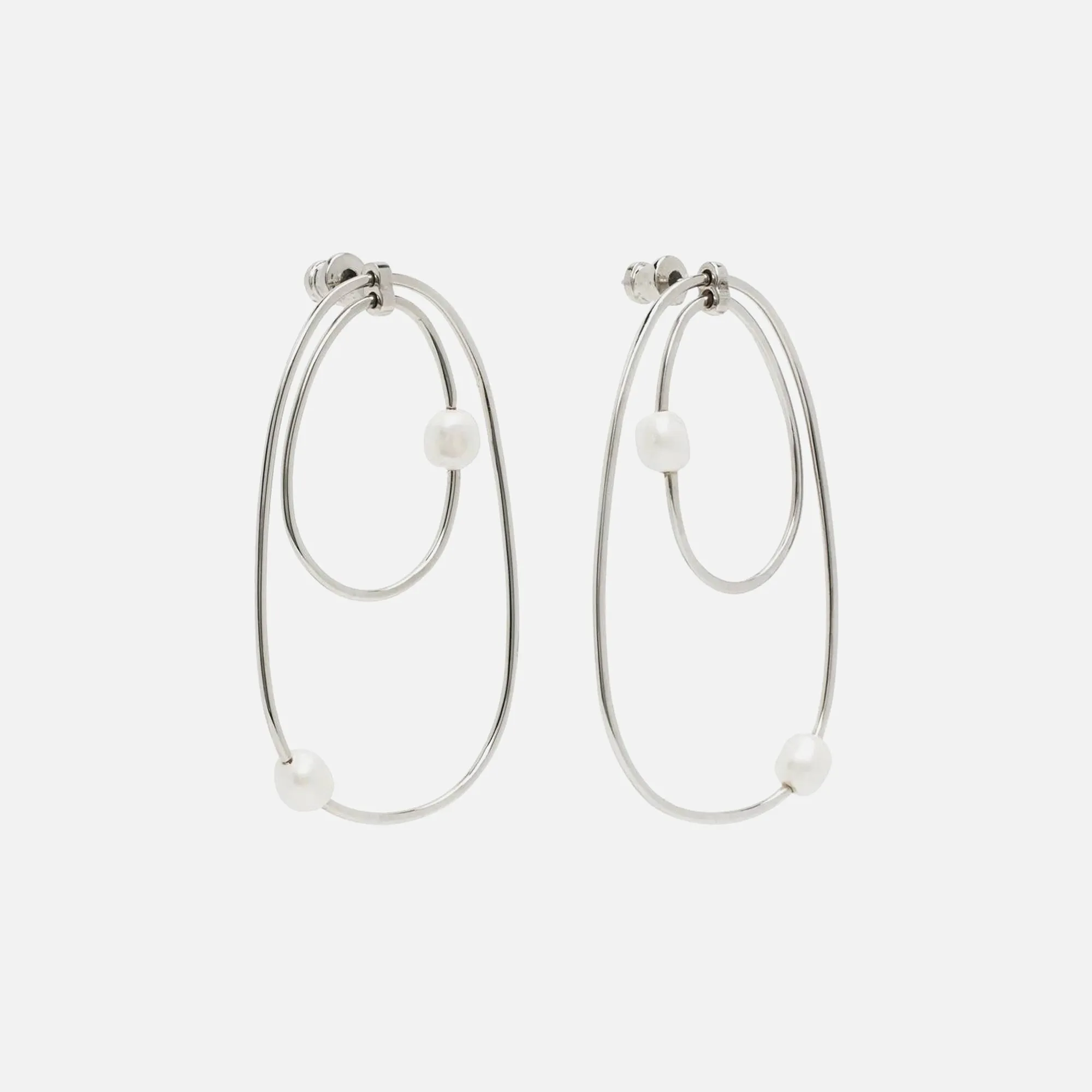 Coperni Orbit Medium Swipe Earrings - Silver sold by Kith product image thumbnail 2