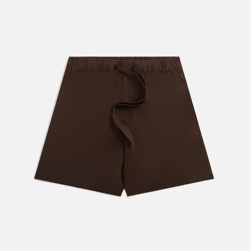 Tekla Poplin Pajama Shorts - Coffee sold by Kith