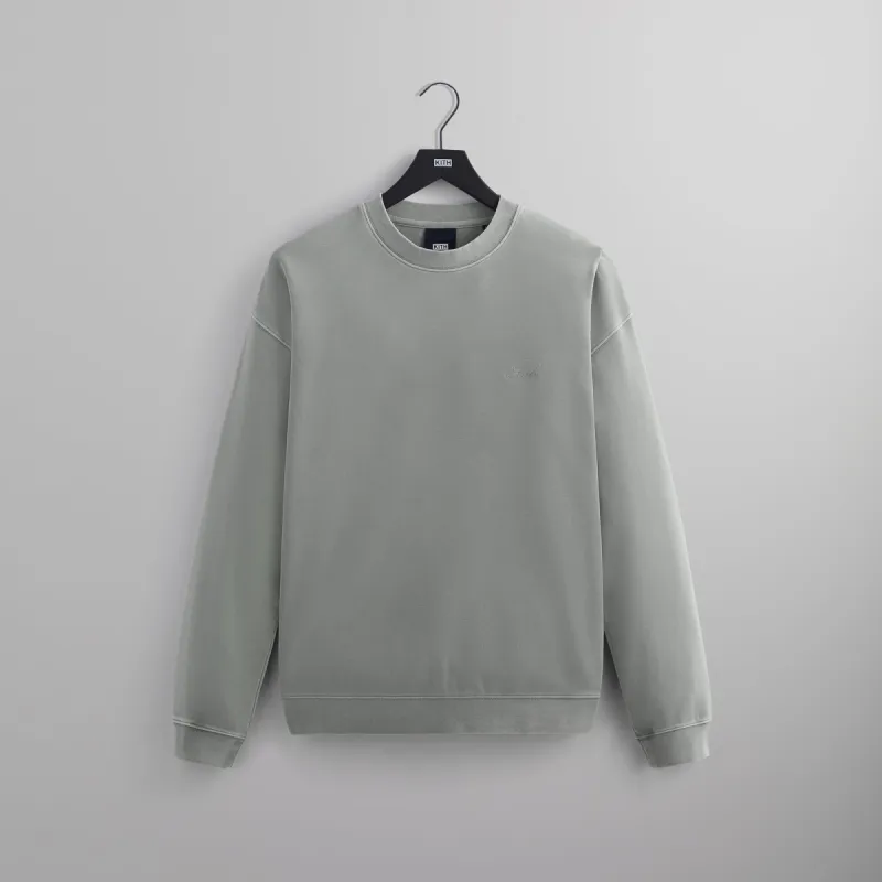 Kith Crystal Wash Interlock Vintage Crewneck - Haze sold by Kith