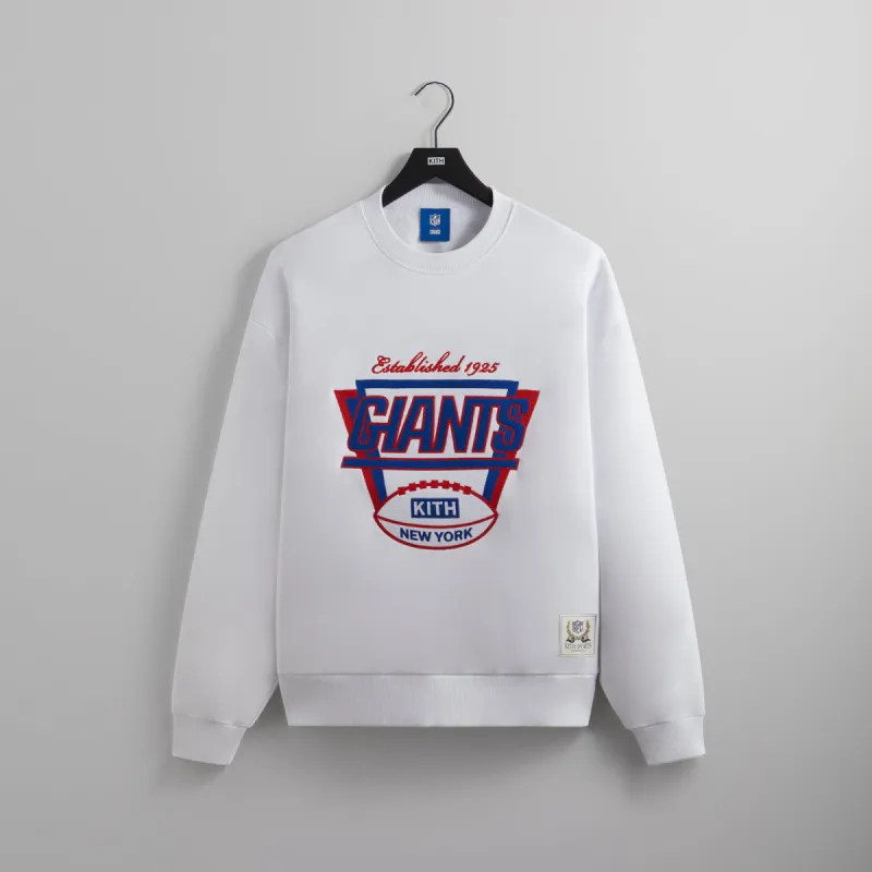 Kith for the NFL: Giants 1925 Nelson Crewneck - White sold by Kith