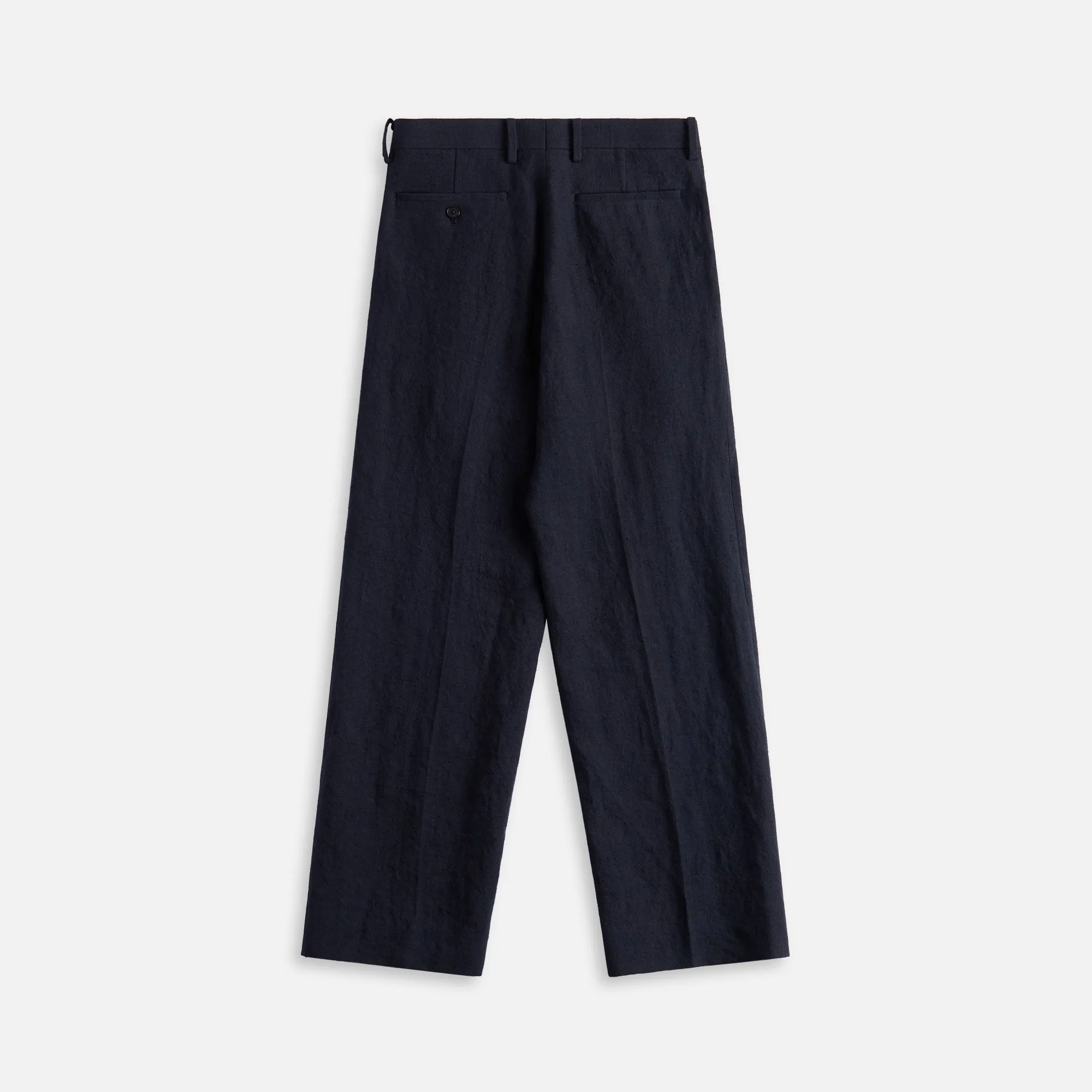 Auralee Hard Twist Cotton Silk Viyella Slacks - Dark Navy sold by Kith product image thumbnail 2