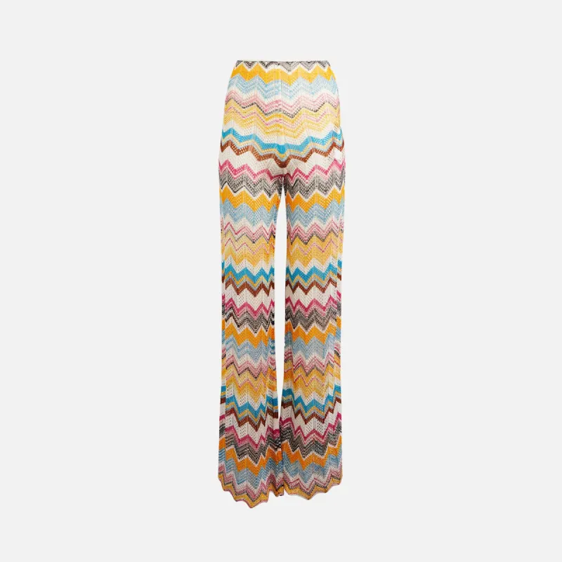 Missoni Flare Trousers - Multicolor Chevron sold by Kith