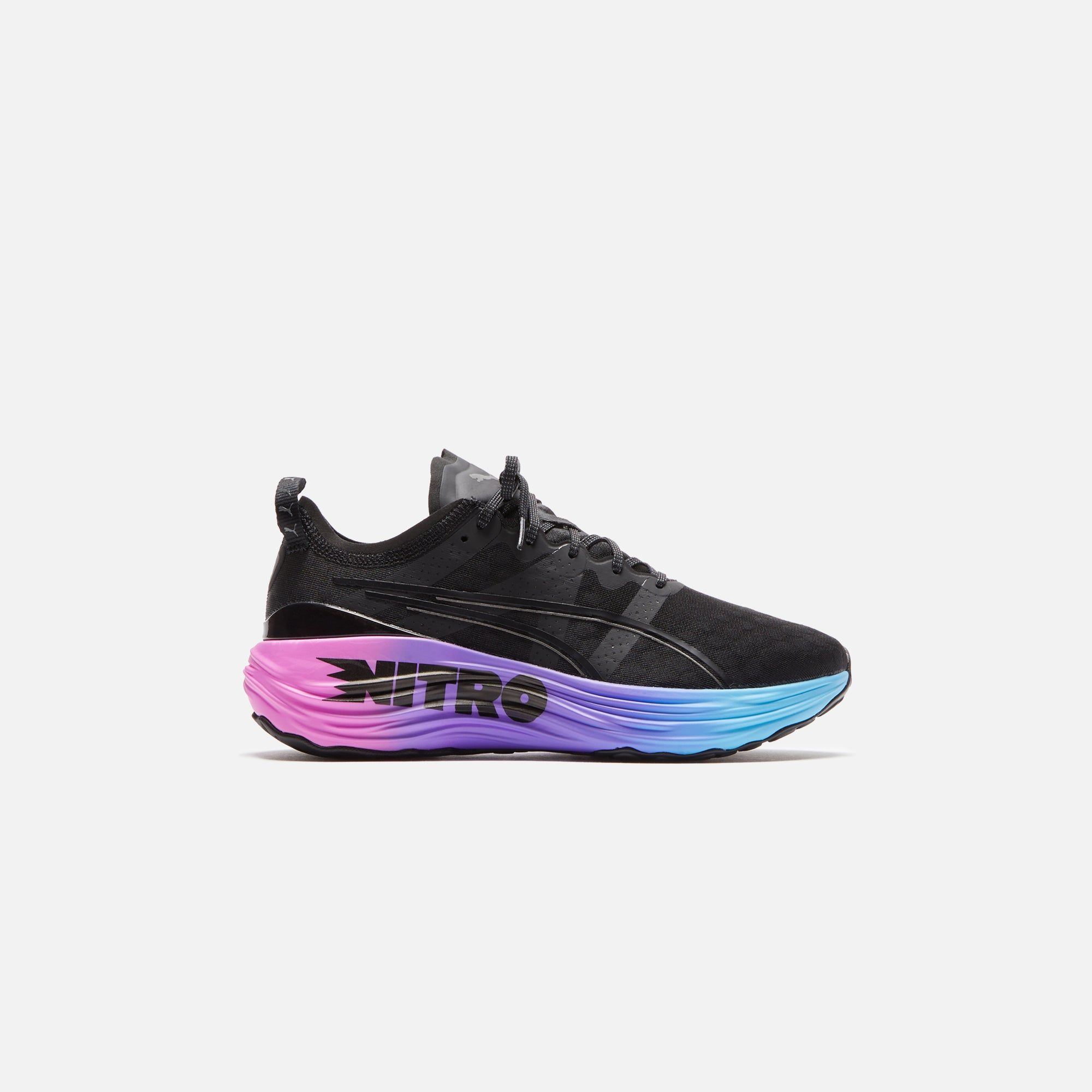 Puma Foreverrun Nitro Sunset - Puma Black / Luminous Blue / Electric Orchid sold by Kith
