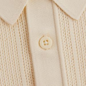 Kith for Wilson Cable Sweater Polo - Seedpearl sold by Kith