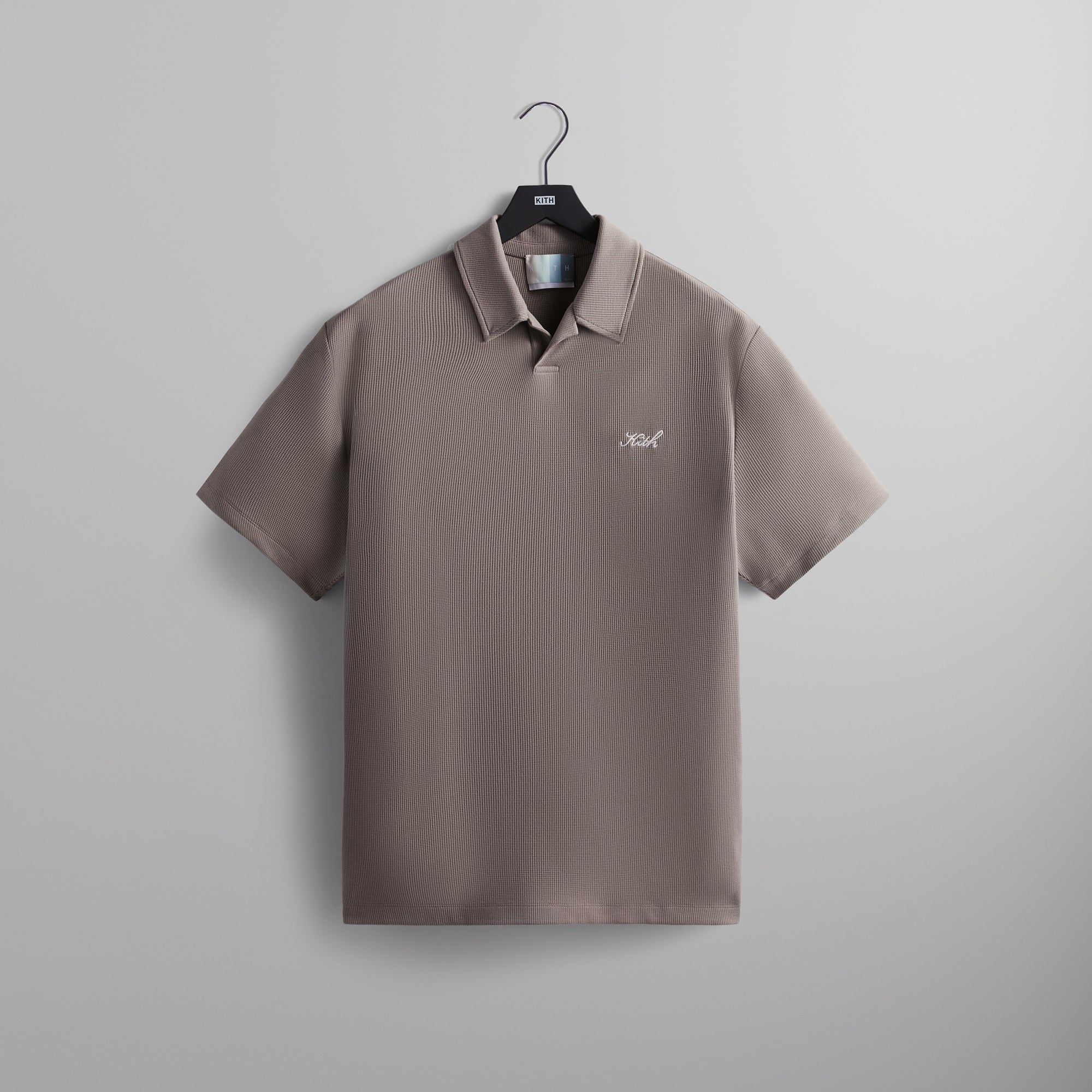 トップス kith Micro Waffle Drew Polo XS KHM032144-001-Front_c1f23178-
