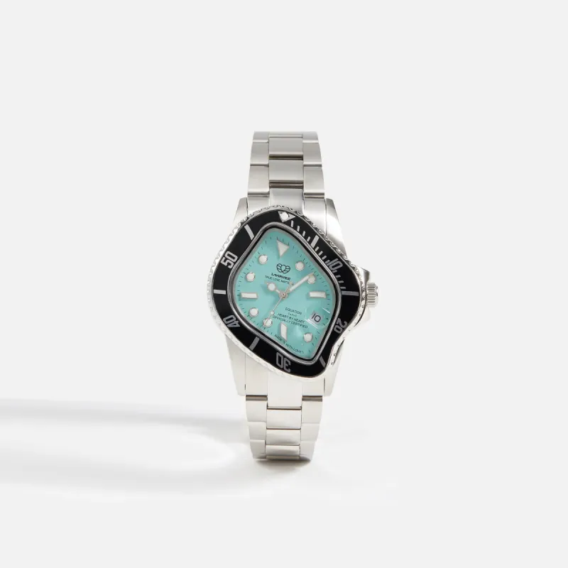 LAARVEE Silver Precision Steel - Black Bezel / Turquoise Dial PH made by Kith