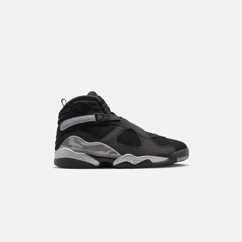 Nike Air Jordan 8 Retro - Black / Gunsmoke / Metallic Silver sold by Kith
