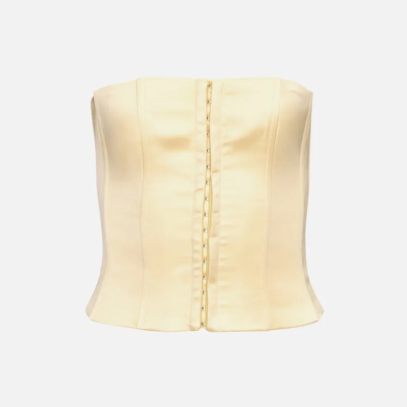 GUIZIO Satin Corset - Creme sold by Kith