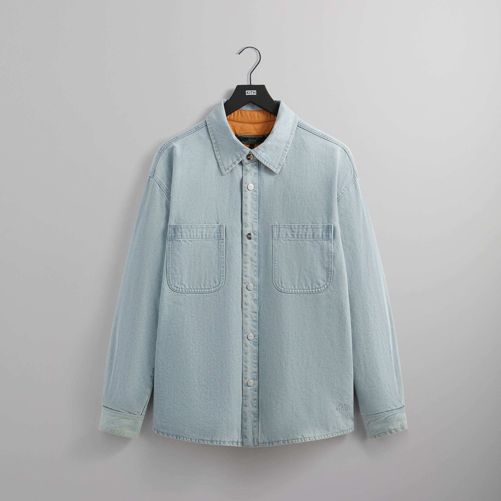 Kith Quilted Apollo Shirt - Light Indigo PH sold by Kith