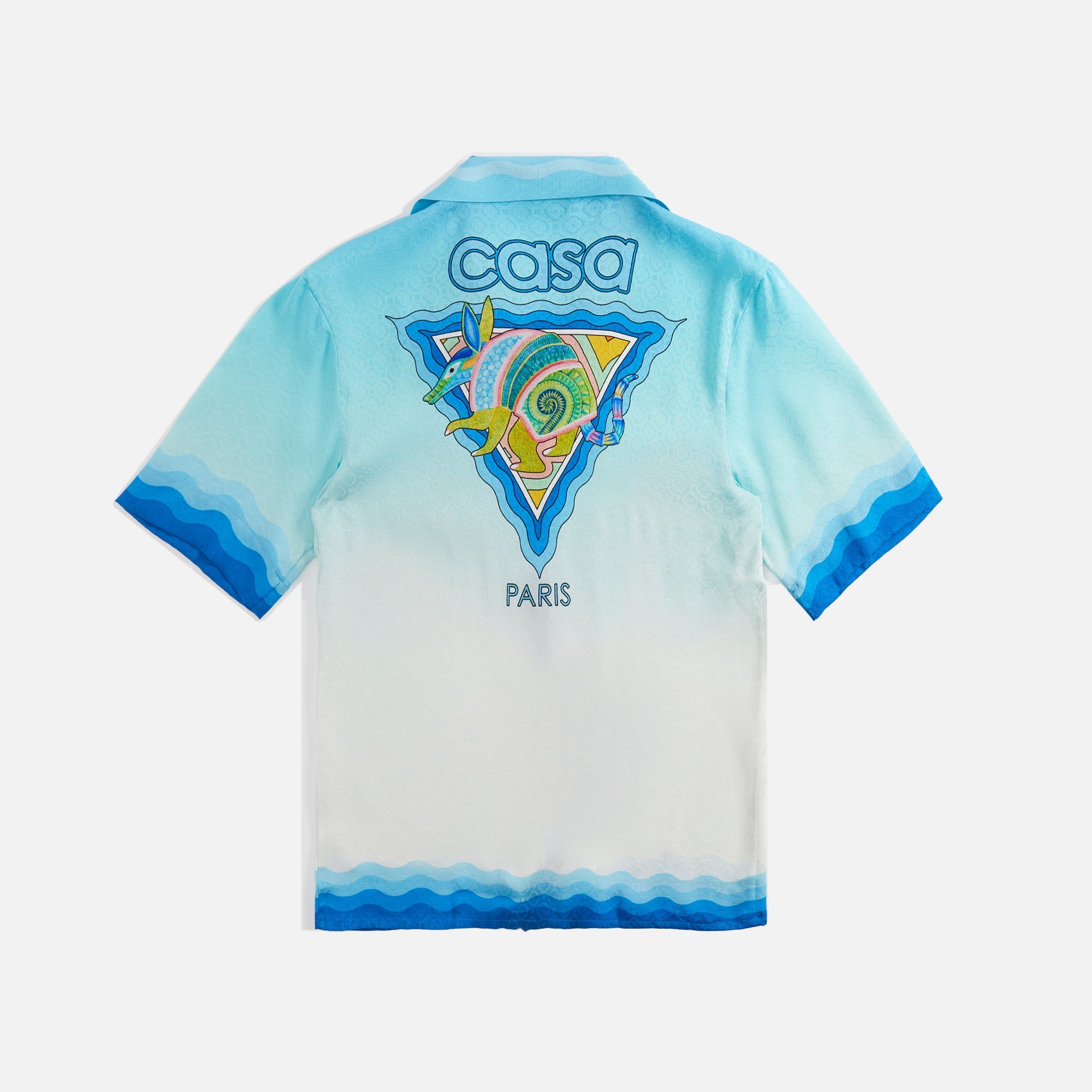 Casablanca Alebrije Armadillo Cuban Collar Shirt - Blue sold by Kith product image thumbnail 2