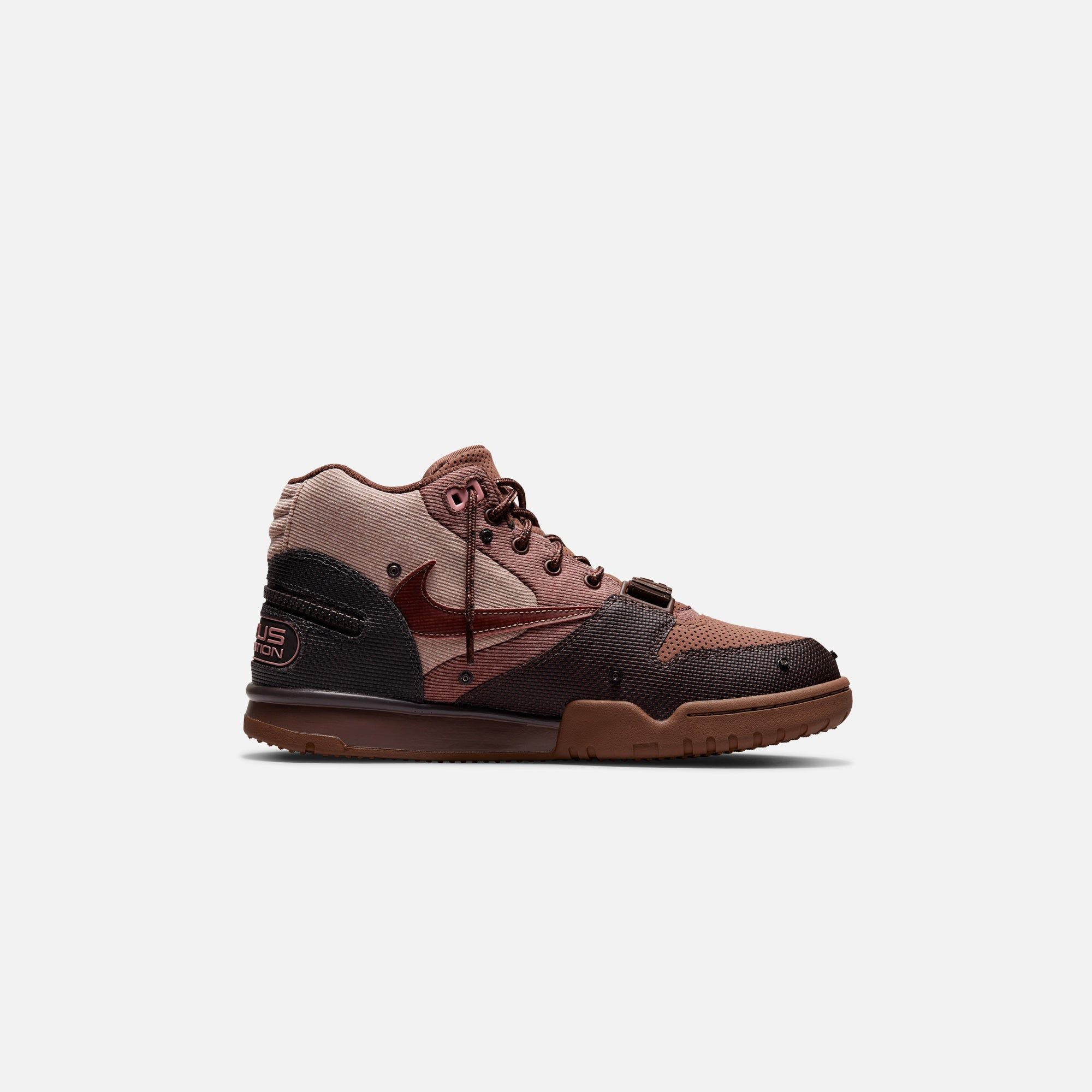 Nike x Travis Scott Air Trainer 1 Cactus Jack - Light Chocolate / Rust Pink / Archaeo Brown sold by Kith