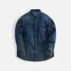 Margiela Americana Wash Shirt - Blue sold by Kith