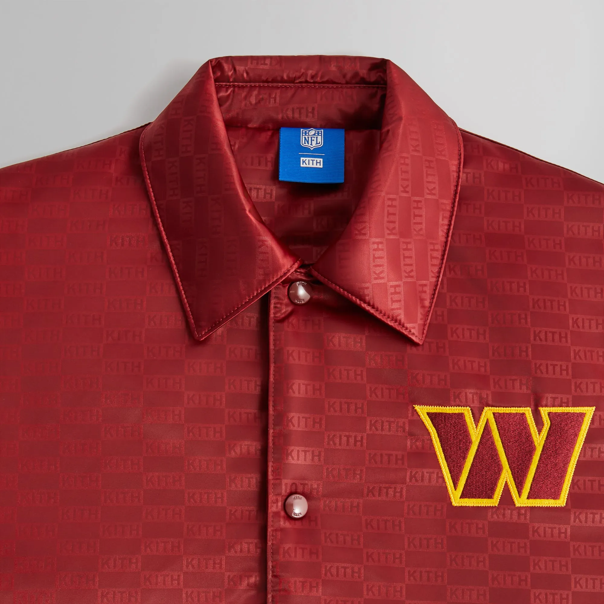 Kith for the NFL: Commanders Satin Bomber Jacket - Prompt sold by Kith product image thumbnail 3