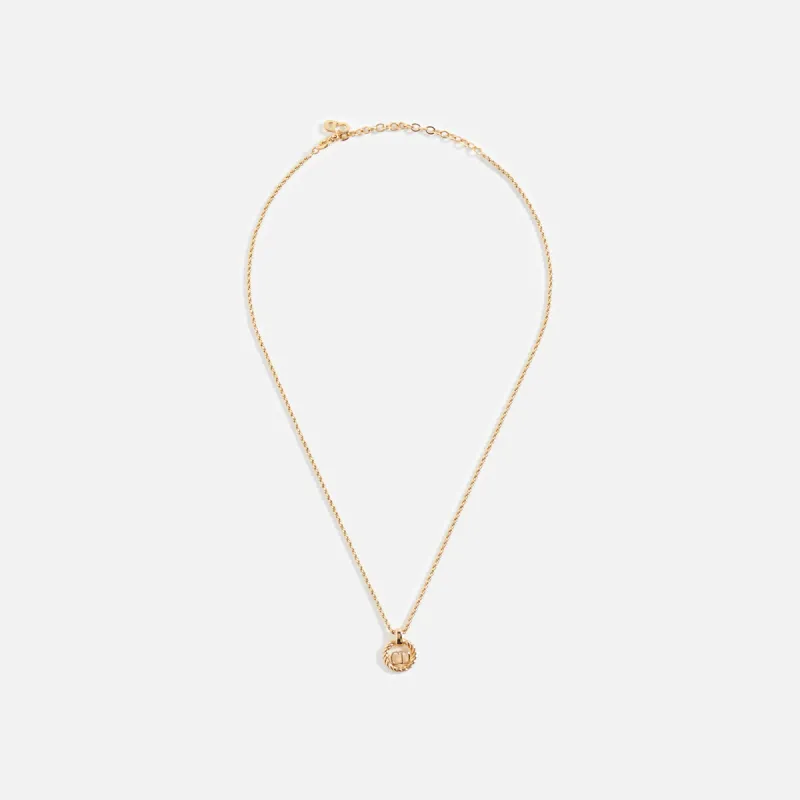 WGACA Dior CD Crystal Circle Necklace - Gold sold by Kith