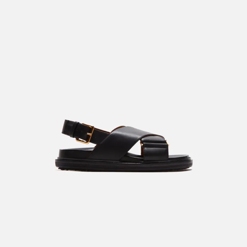 Marni FB Crisscross Sandal Smooth Calf Leather - Black sold by Kith