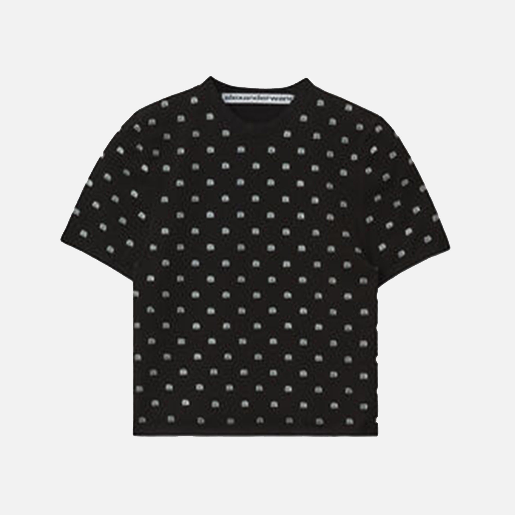 Alexander Wang Crystal Logo Tee - Black sold by Kith