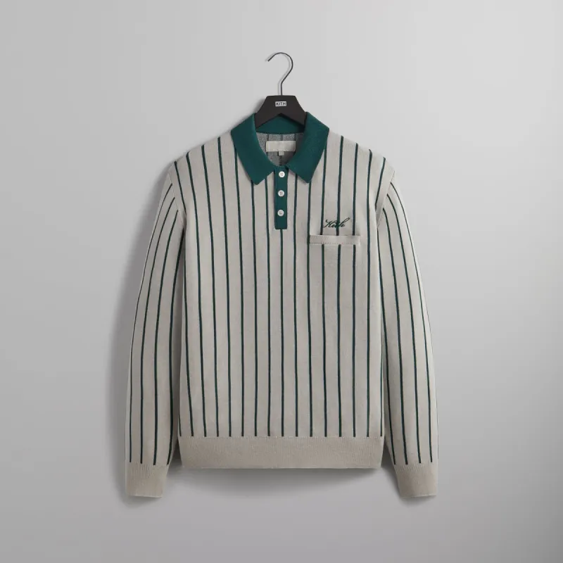 Kith Harmon Rugby Pullover Sweater - Light Heather Grey sold by Kith