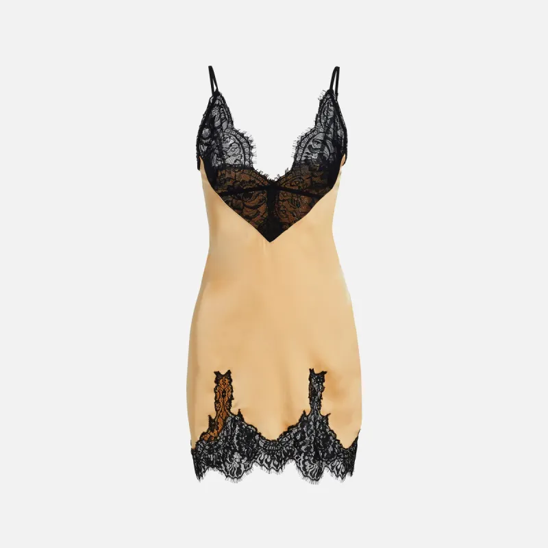 Ronny Kobo Ayeshea Lace Combo Dress - Buttercream / Black sold by Kith