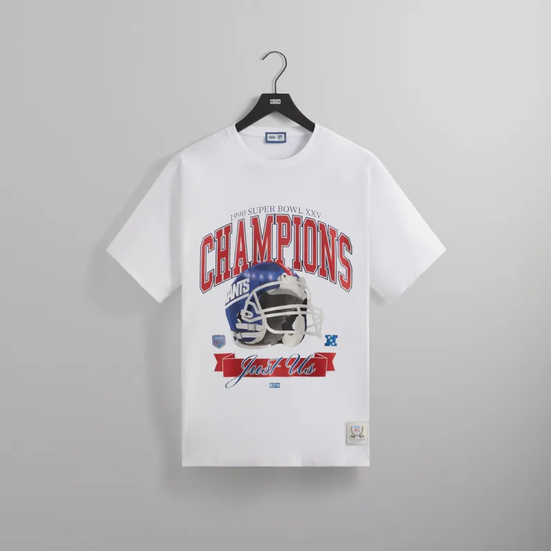 Kith for the NFL: Giants Superbowl Vintage Tee - White sold by Kith