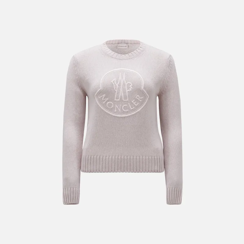 Moncler Embroidered Logo Sweater - Pink sold by Kith