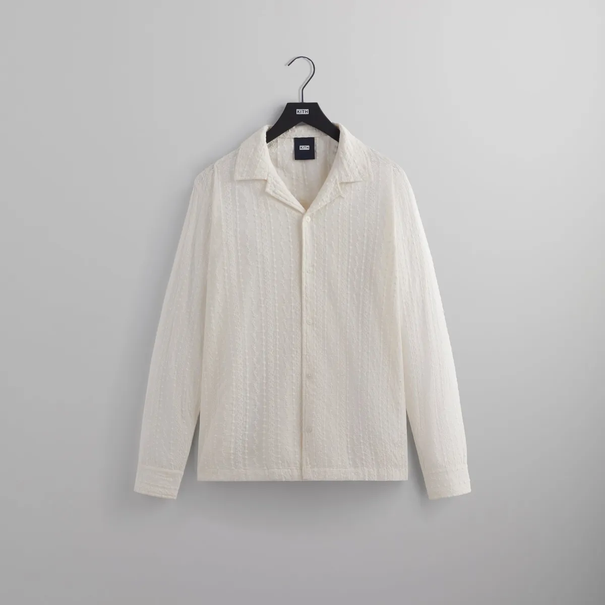 Kith Embroidered Voile Long Sleeve Thompson Camp Collar Shirt 