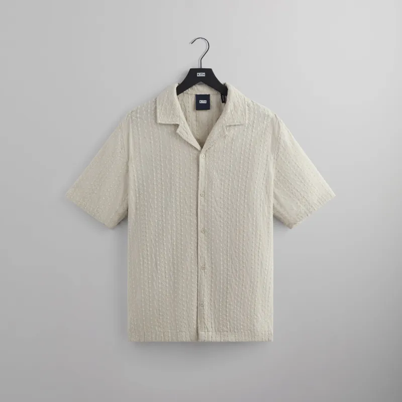 Kith Embroidered Voile Thompson Camp Collar Shirt - Hallow sold by Kith