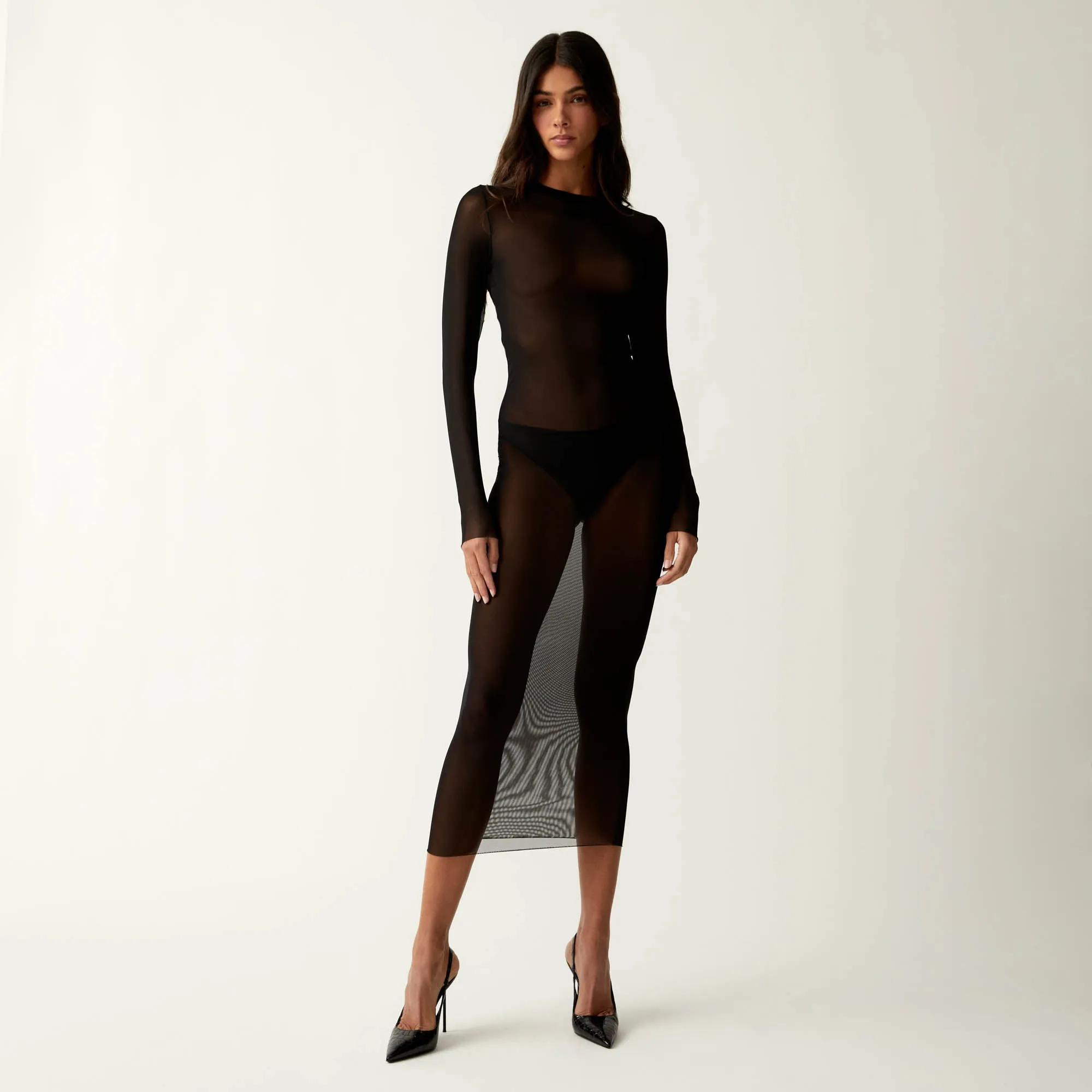 Kith Women Miki Mesh Midi Dress - Black sold by Kith product image thumbnail 2
