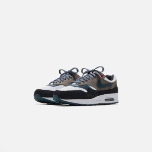 Nike Air Max 1 PRM - White / State Blue / Black / Soft Grey sold by Kith