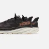 HOKA WMNS Clifton 9 - Black / Rose Gold sold by Kith