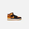 Nike PS Air Jordan 1 Mid SE - Black / Vivid Orange / Cardinal Red / White sold by Kith