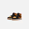 Nike PS Air Jordan 1 Mid SE - Black / Vivid Orange / Cardinal Red / White sold by Kith