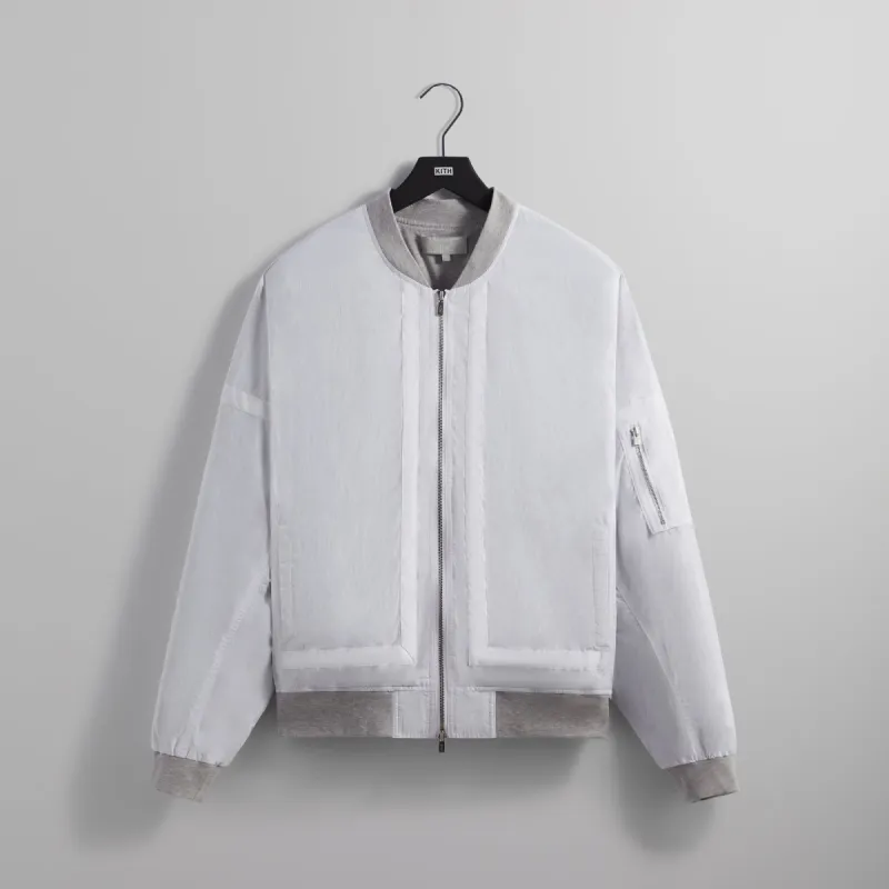 Kith Nylon Silas Bomber Jacket - White PH sold by Kith