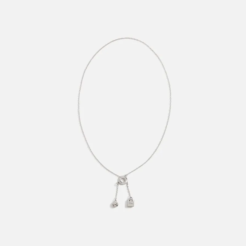 WGACA Dior Charm Necklace - Silver made by What Goes Around Comes Around