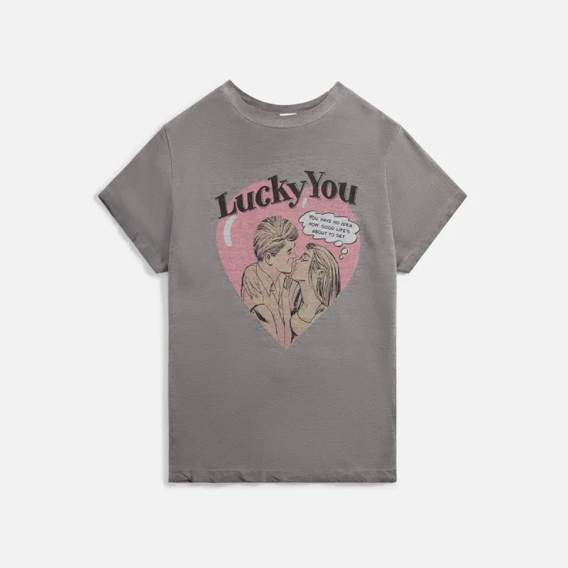 ReDone Classic Lucky You Tee - Grey Haze sold by Kith