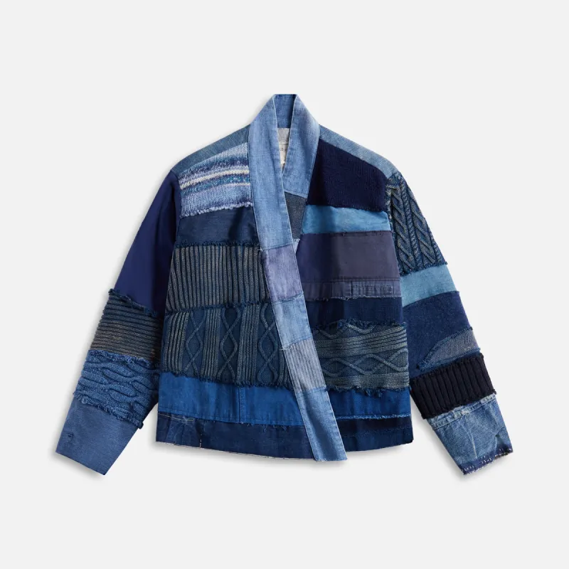 Greg Lauren Mixed Blues Cropped GL1 - Medium Blue sold by Kith