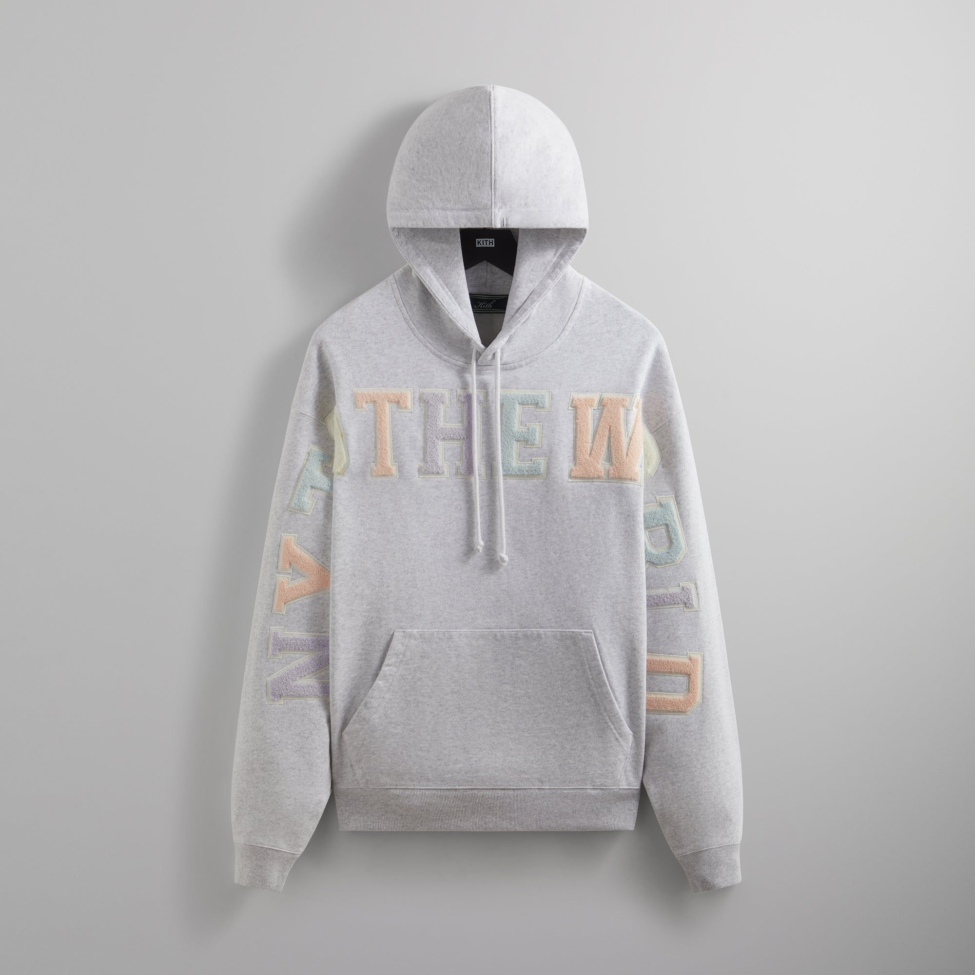Kith NY To The World Nelson Hoodie - Light Heather Grey PH sold by Kith
