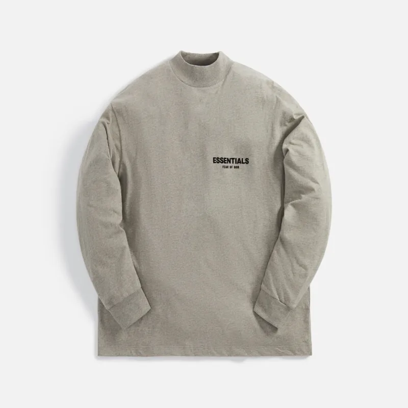 Essentials Long Sleeve Tee - Dark Oatmeal sold by Kith