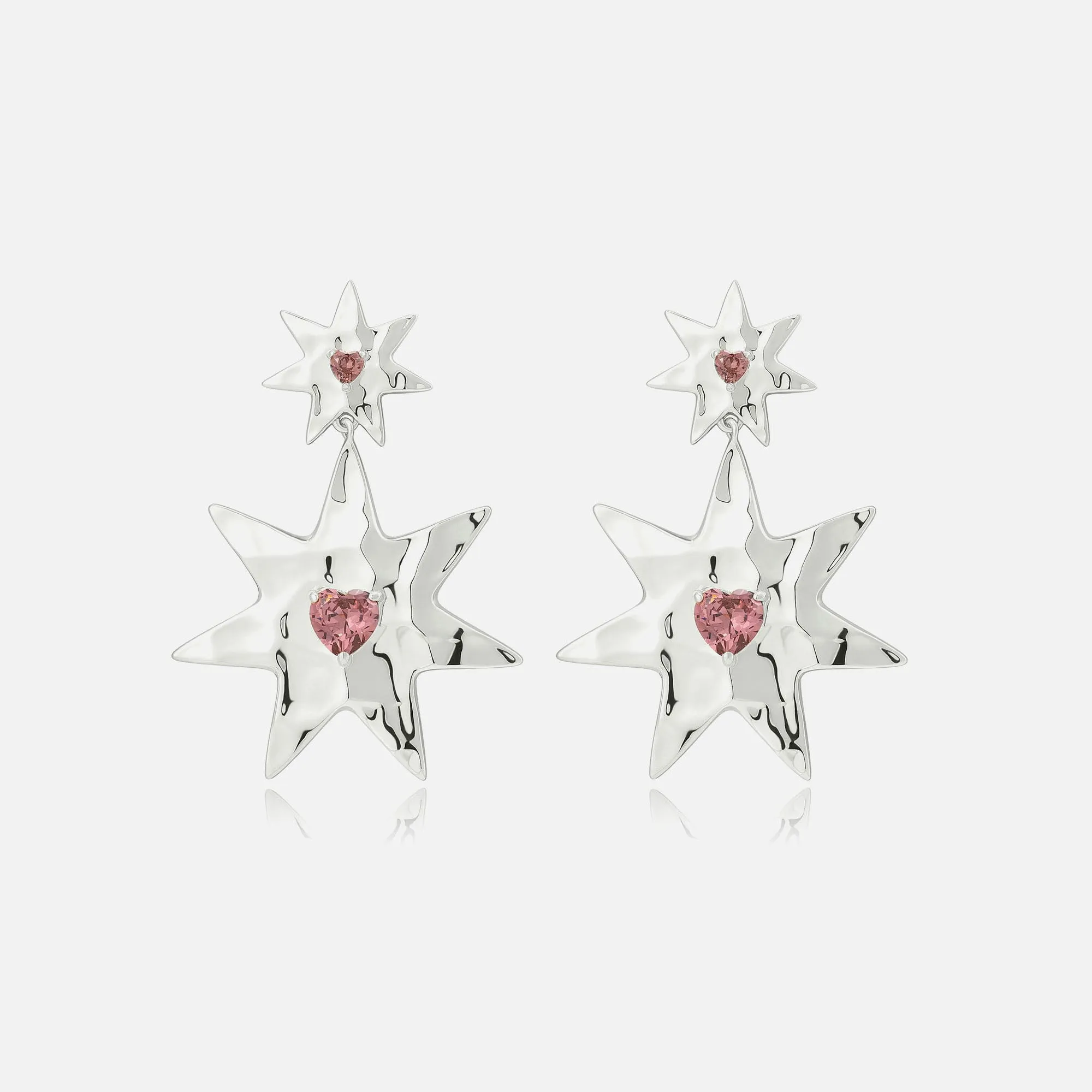 Luv AJ The Starry Stud Statement Earrings - Silver sold by Kith