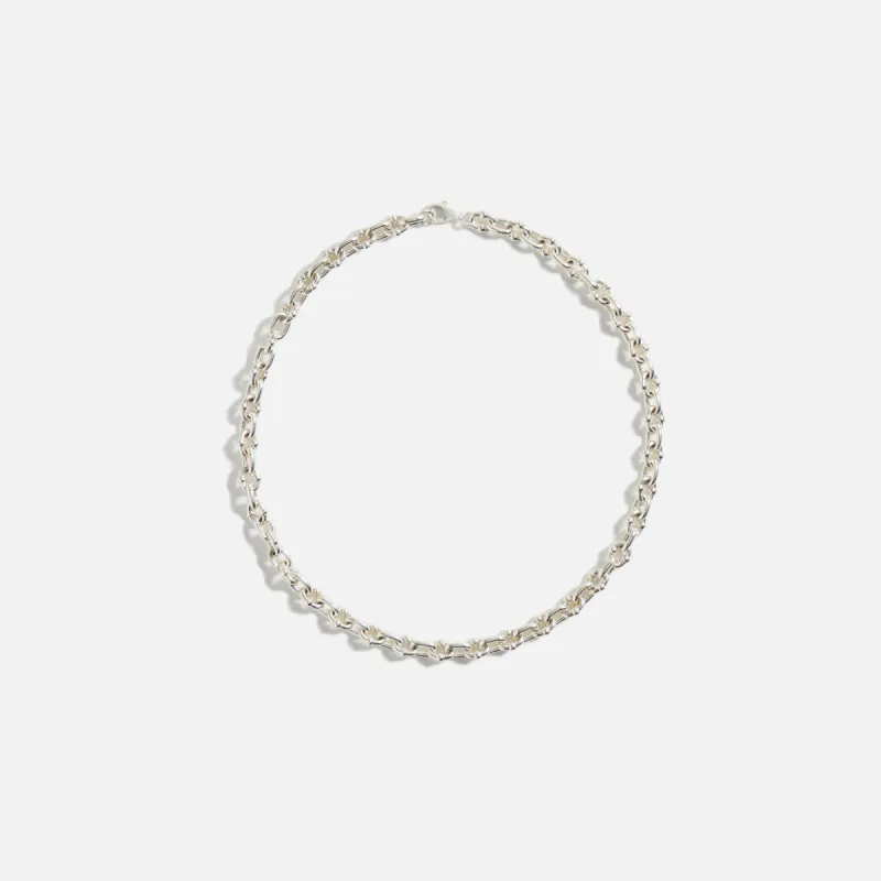 Greg Yuna Thick Umlaut Link Necklace - Silver sold by Kith