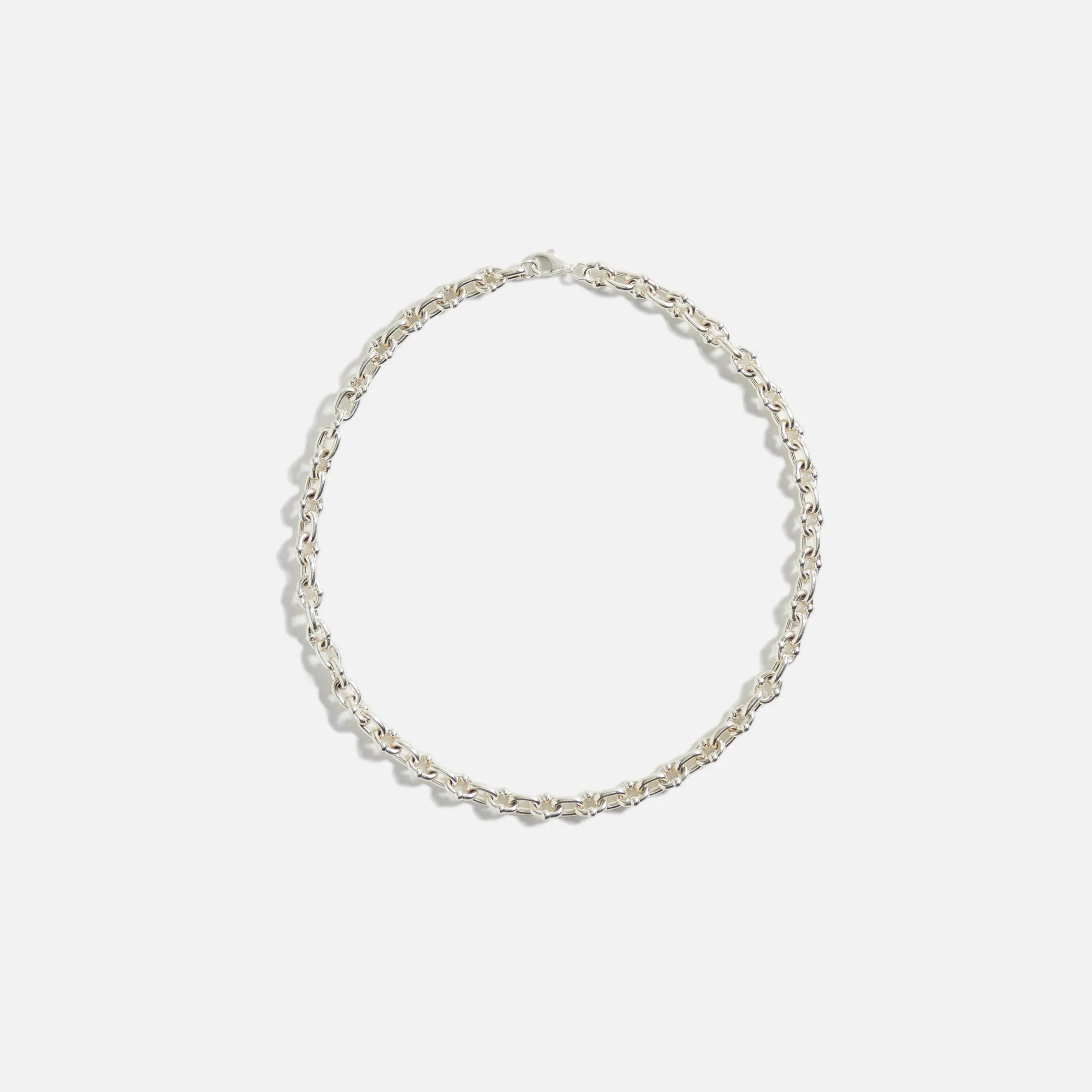 Greg Yuna Thick Umlaut Link Necklace - Silver sold by Kith