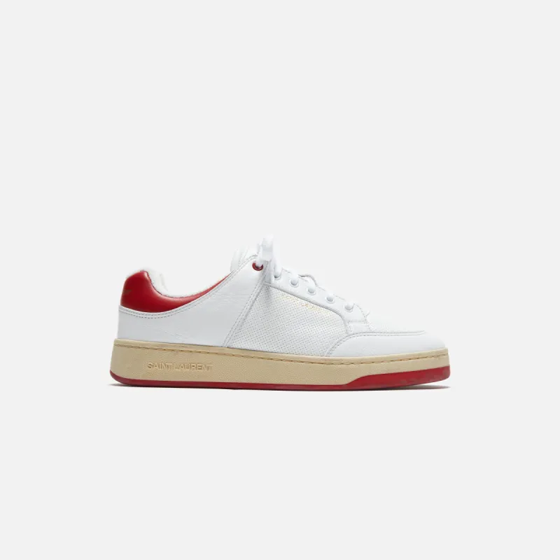 Saint Laurent SL/61 Sneakers - White / Vintage Red sold by Kith