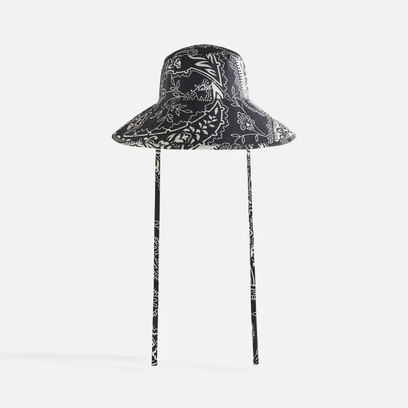 Kith Women Senara Paisley Sun Hat - Black sold by Kith
