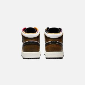 Nike Air Jordan PS 1 Mid SE - Black / Taxi / White / Sail sold by Kith