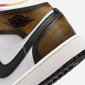 Nike Air Jordan PS 1 Mid SE - Black / Taxi / White / Sail sold by Kith