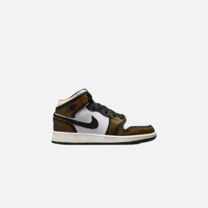 Nike Air Jordan PS 1 Mid SE - Black / Taxi / White / Sail sold by Kith