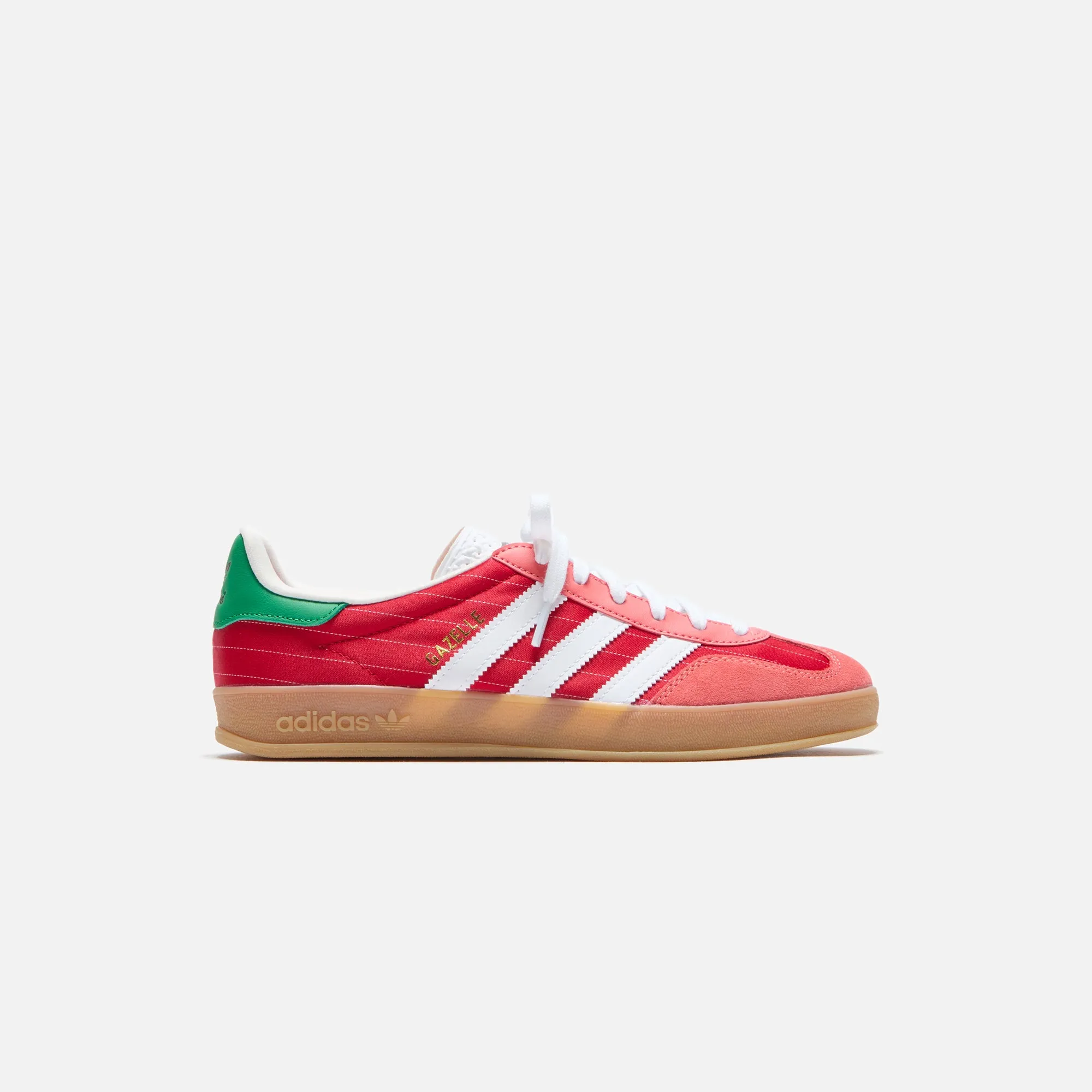 adidas Gazelle Indoor - Better Scarlet / Footwear White / Gum 3 sold by Kith